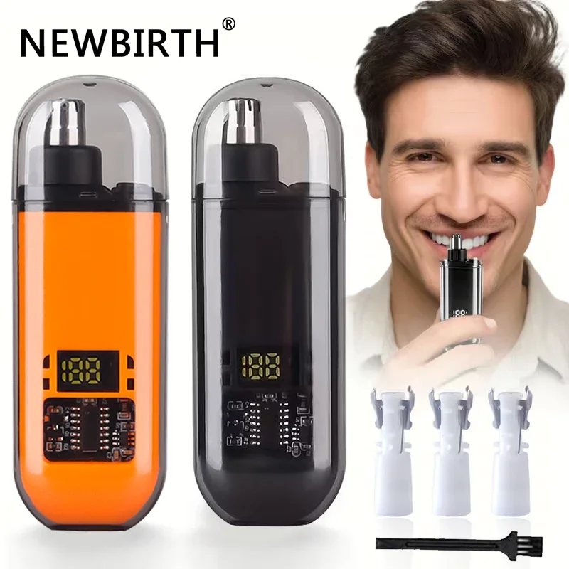 Nasenhaartrimmer mit Eingebauter Batterie - Wiederaufladbar Ideal für Männerpflege Gepflegtes Aussehen Nasenhaarschneider