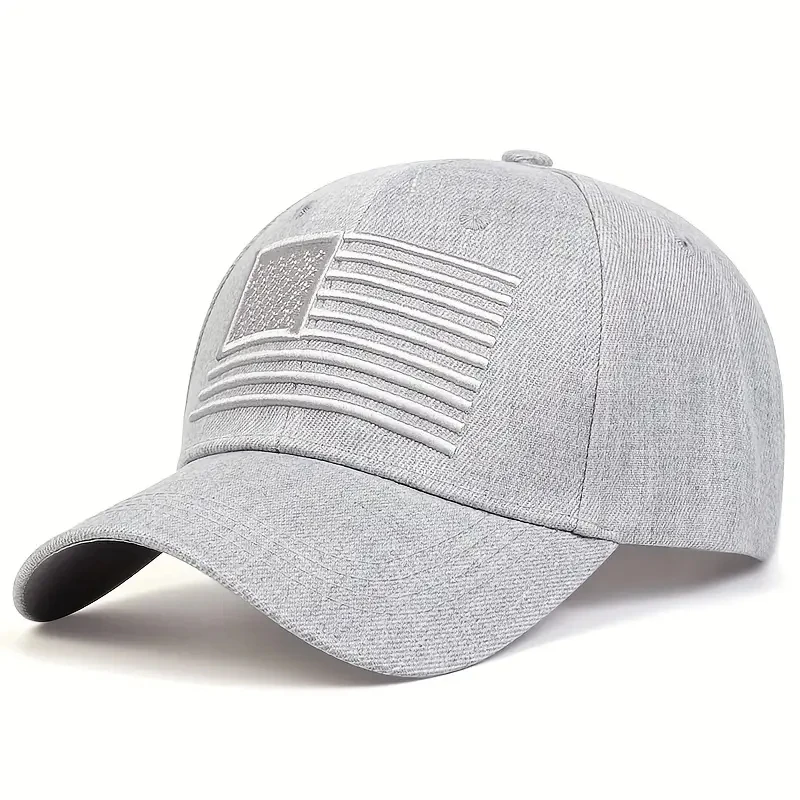 Unisex-Baseballmützen mit amerikanischer Flagge, Stickerei, für Frühling und Herbst, verstellbare Freizeithüte für den Außenbereich, Hip-Hop-Hut, Sonnenschutzhut – Detail 9