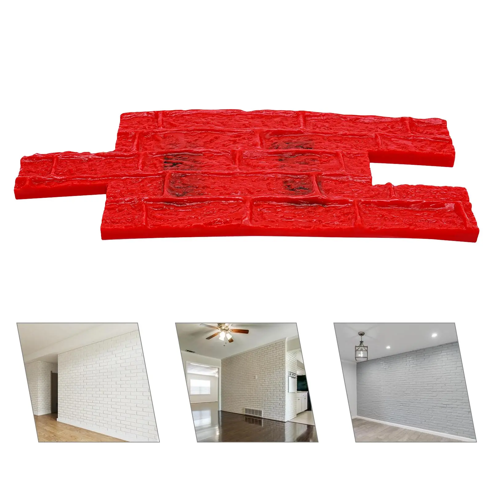 ختم خرسانة من البولي يوريثان، حصيرة نسيج خرساني للمسات نهائية من الأنماط المختومة، أدوات ختم قالب جدار الأسمنت الحجري - مثالية للاستخدام بنفسك، Con