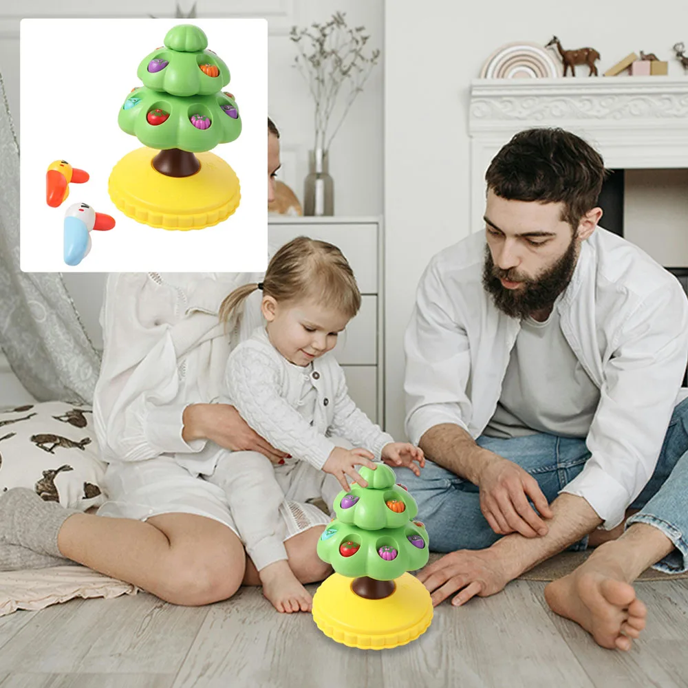 Magnetic Woodpeckers Pick Fruit Trees Fishing Dish Easy Rotating-Woodpecker Picking Fruit Trees Colorful Early Educational