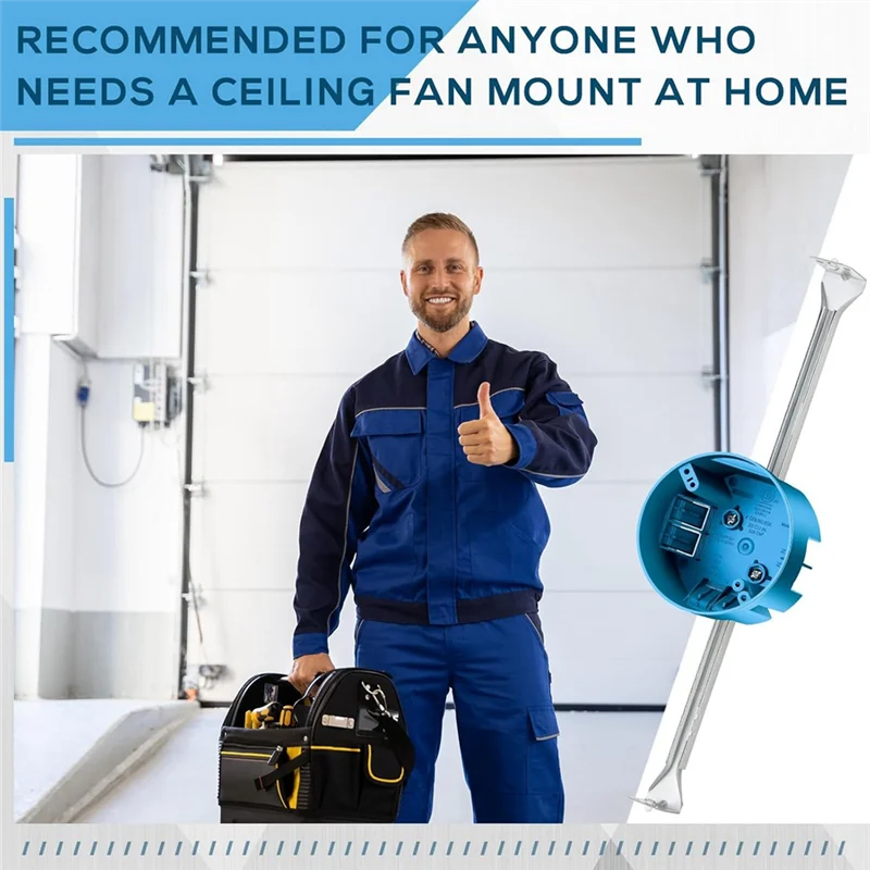 

B28C-2 шт. Электрическая коробка для потолочного вентилятора от 14,25 до 22,5 дюймов Регулируемая электрическая коробка и опорный кронштейн для вентилятора