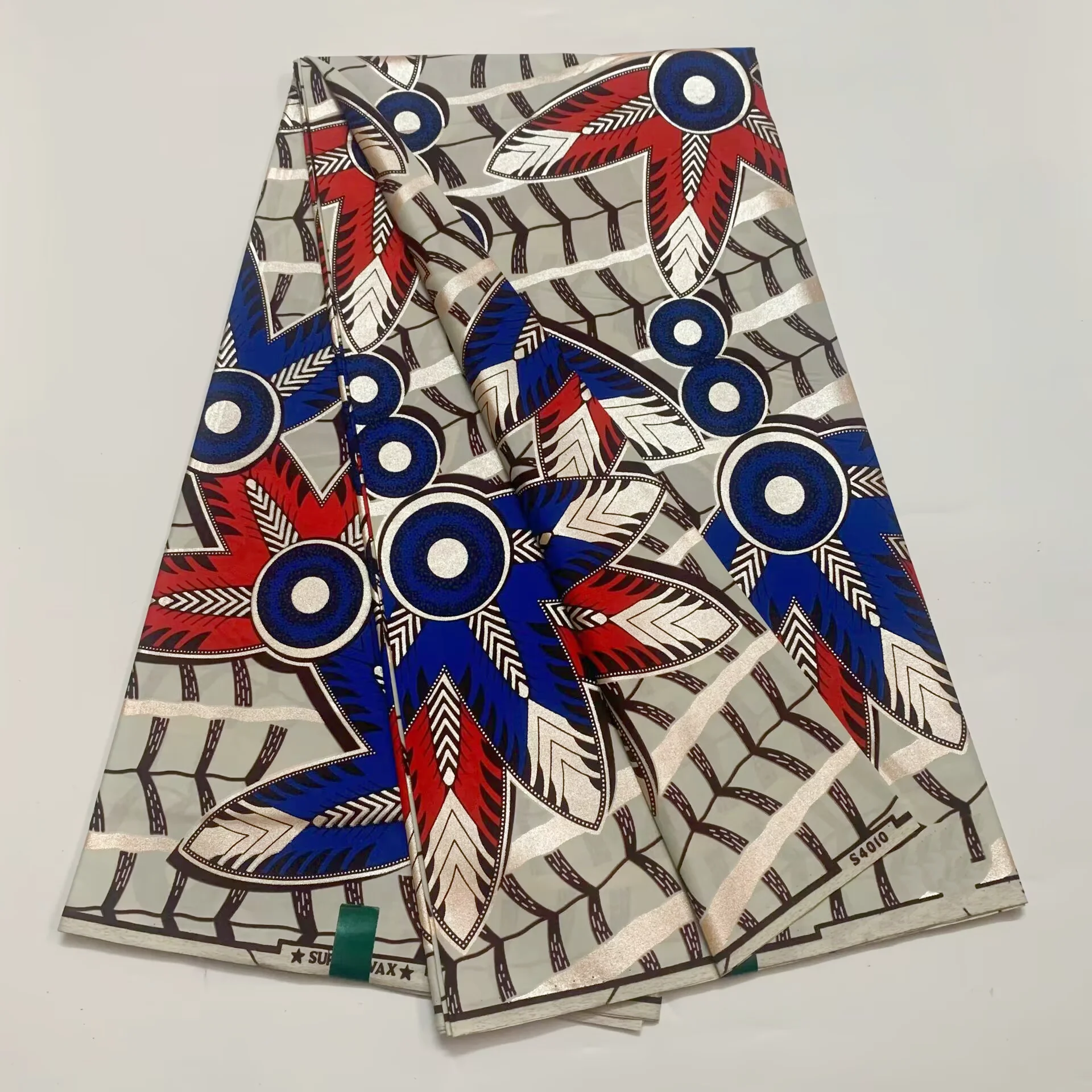 

2025 New Print African Wax Fabric Cotton Real Kenet Nigerian Rapper Ankara Batik Sewing Material 6Yards African Wax Print Cotton