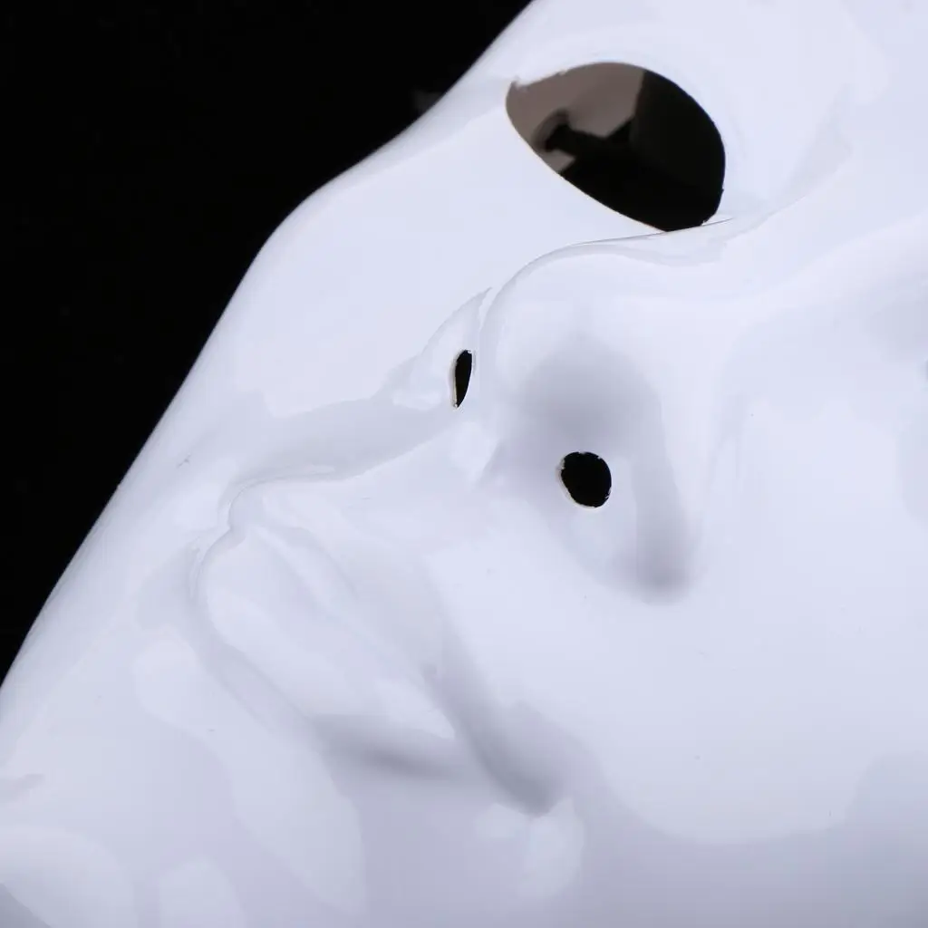 White Adult Mask Blank Male Mask Halloween Costume Unpainted Mask