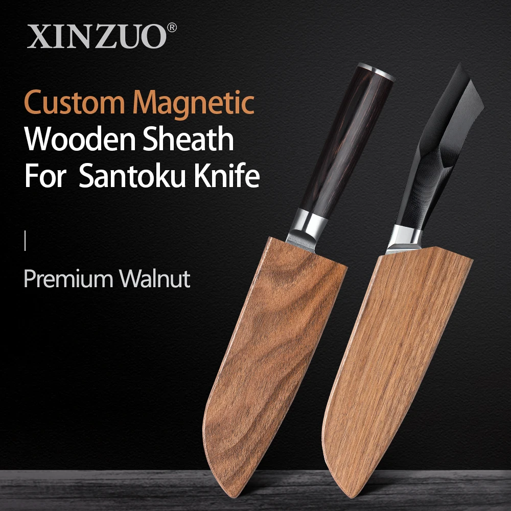 

XINZUO Wooden Sheath High Quality Walnut Wood Knife Cover for XINZUO Santoku knife