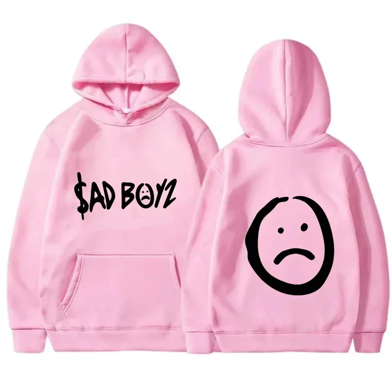 سترة بقلنسوة للرجال من Junior H Sad Boyz World Tour Merch، سترة هيب هوب عصرية كاجوال بقلنسوة