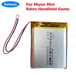 3.7V 2000mAh JST 1.25mm 2pin Plug Lithium Polymer Battery For Miyoo Mini Open Source Console Retro Handheld Game