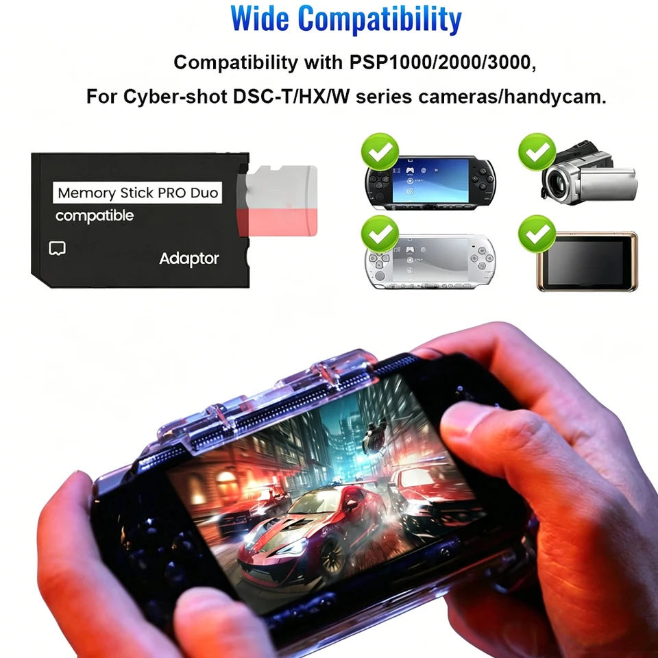 For PSP Accessories Single and Dual Slot Memory Stick Pro Duo Card