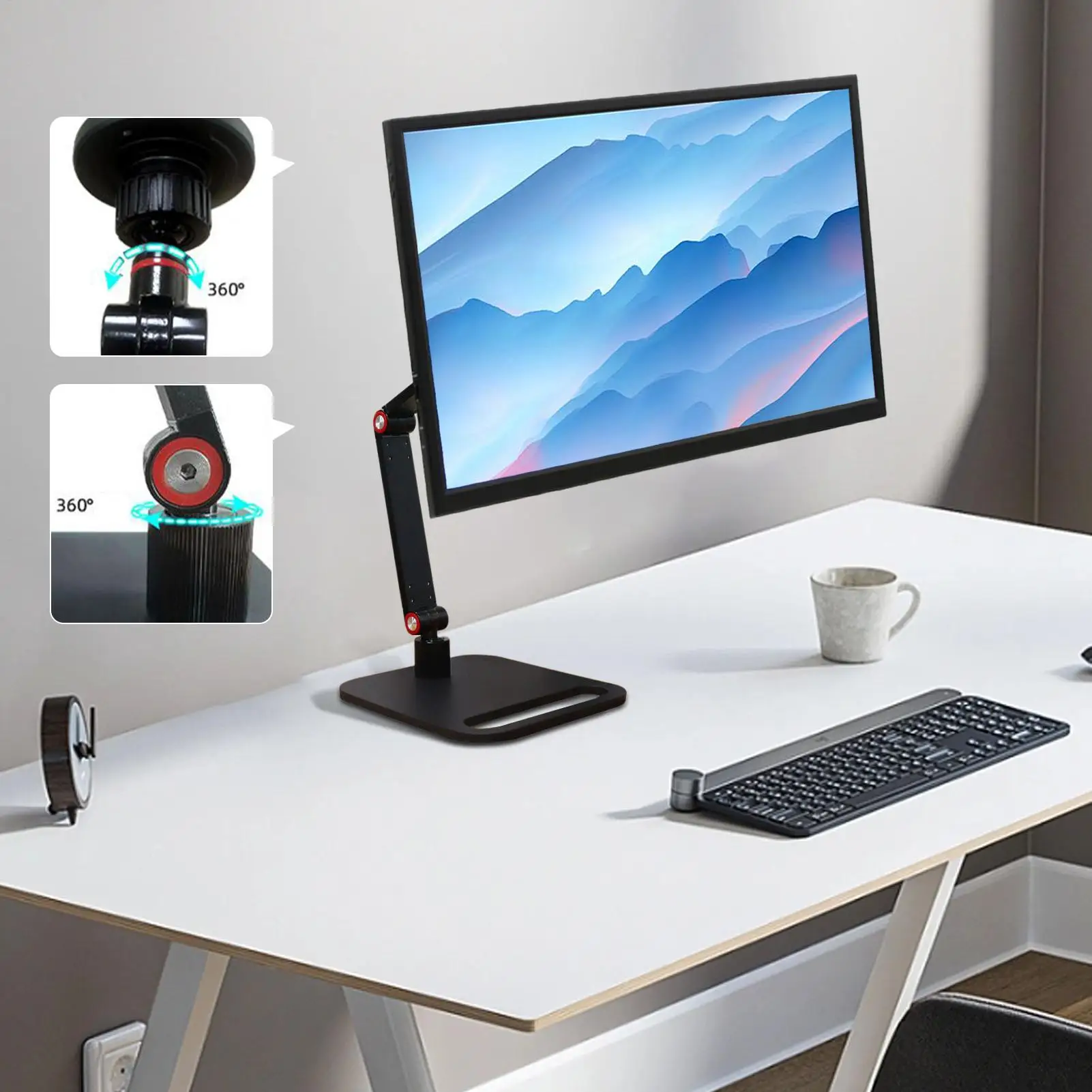 

Magnetic Phone Stand Adjustable Phone Stand For Video Recording 360 Degree Rotating Foldable Support Mount For Home Desk Bedside