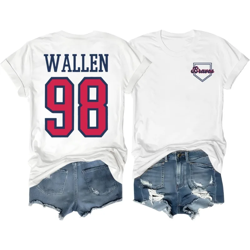 98 Braves Trendy T-Shirt 98 Braves Song Shirt Morgan Wallen Tshirt 98 Braves Graphic T Shirt