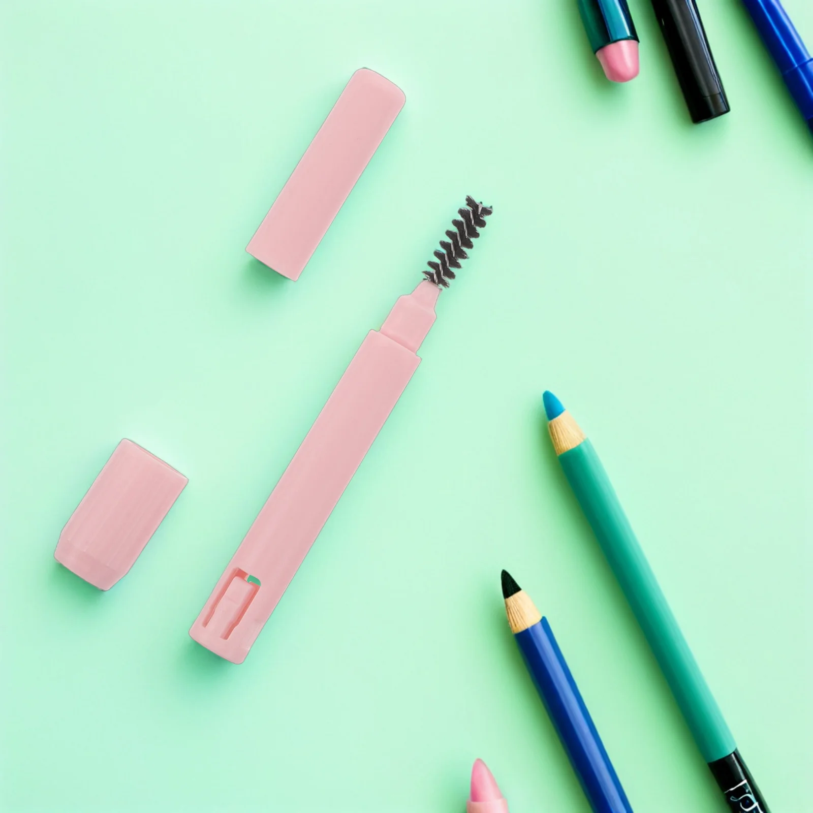 

12Pcs Eyebrow Pencil Holders Dual Head Design Extend Life of Pencils Convenient Efficient Travel Friendly Pen Extender