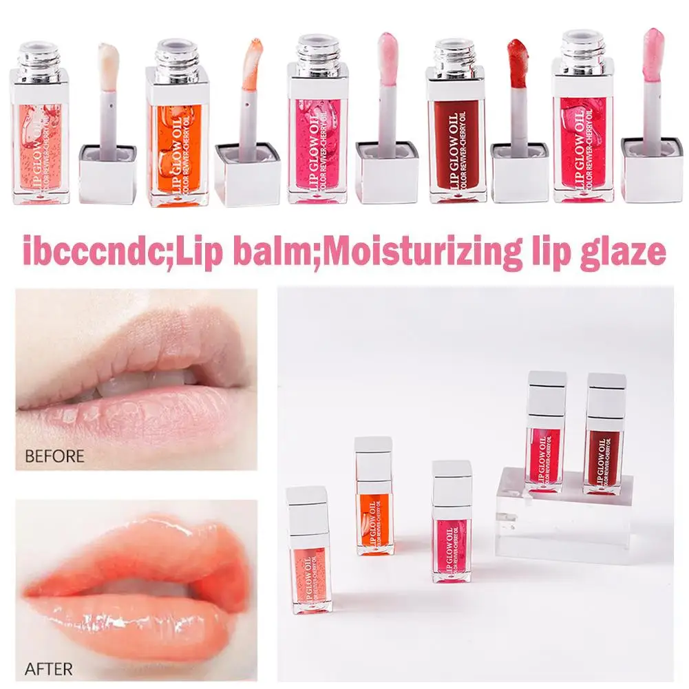 Hidratante Bálsamo Labial, Óleo De Geleia, Translúcido, Cristal De Água, Batom Líquido Gloss, Antiaderente Brilhante, Maquiagem Esmalte