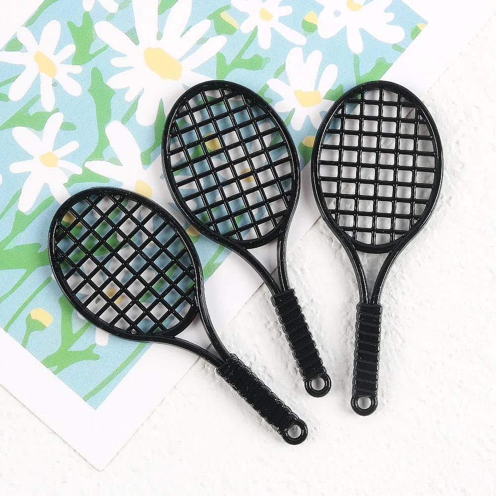 

1pcs Metal Tennis Racket Pendant Badminton Racket Decorations DIY Keychain Necklace Jewelry Accessories Bag Pendant