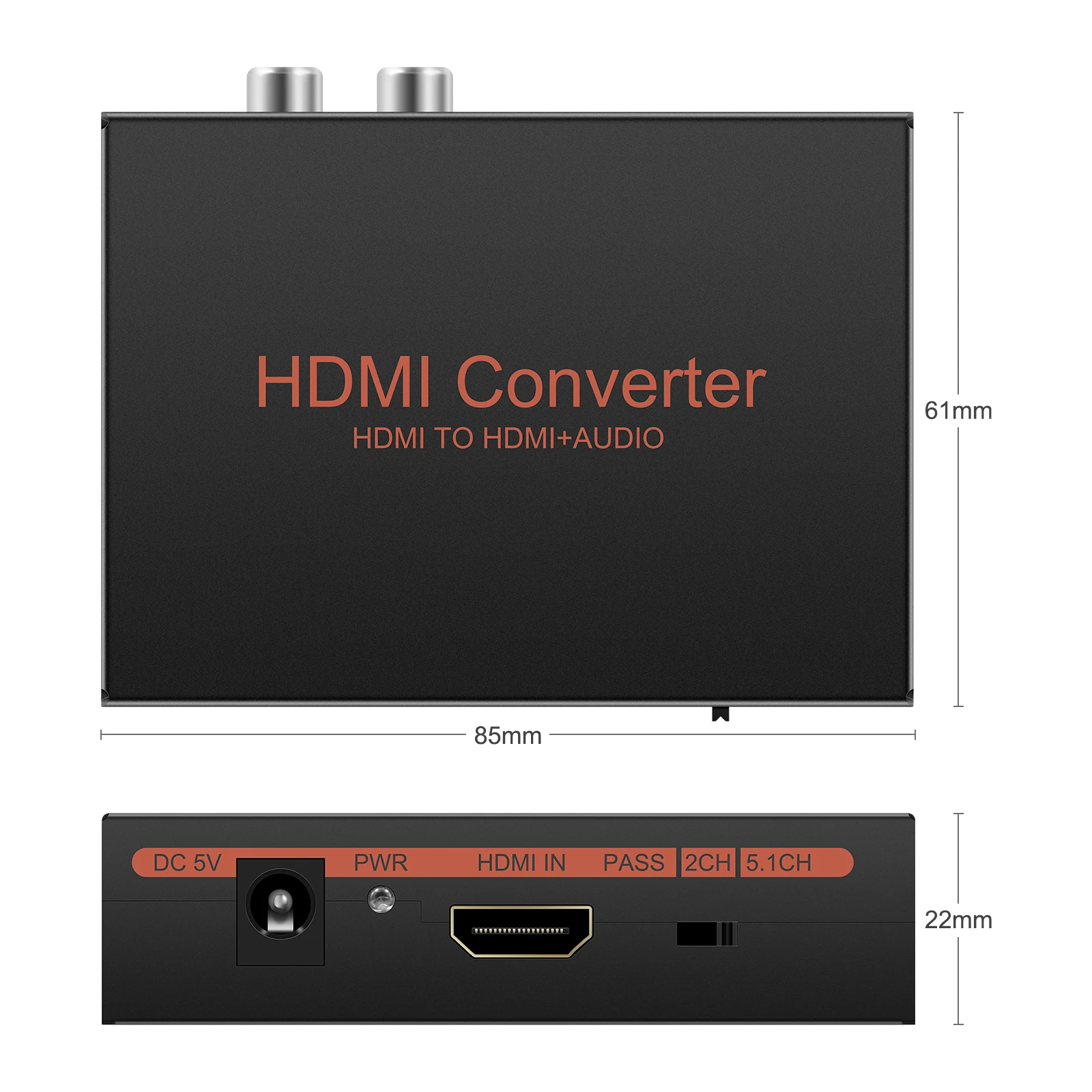 HDMI Audio Extractor 1080P HDMI to Optical Audio Adapter Splitter Converter supports 2CH Dolby Digital
