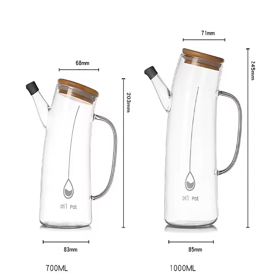 distributeur d’huile en verre