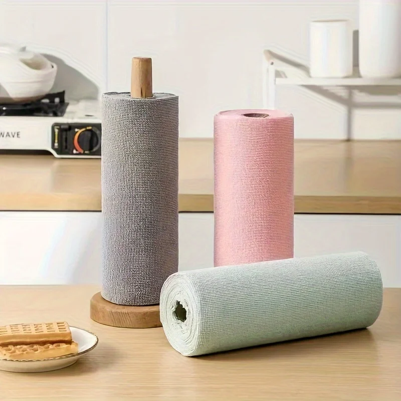 1 Roll Of Household Kitchen Dishwashing Towel Roll, Car Washing Towel Roll, Cloth, Absorbent And Dust-free Cleaning Cloth image 2