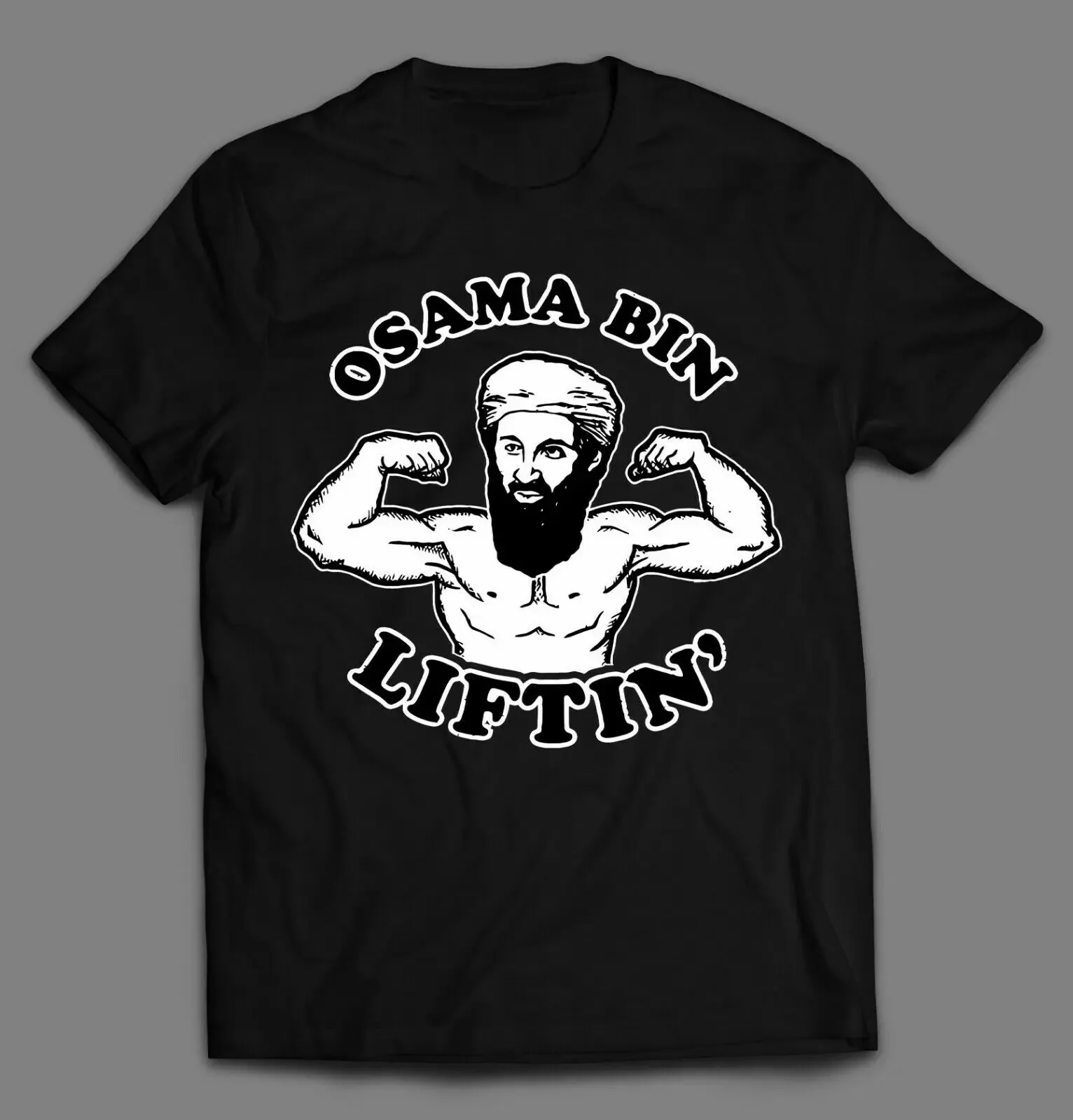 OSAMA BIN LIFTIN MENS GYM WORK OUT HIGH QUALITY SHIRT MADE IN THE USA