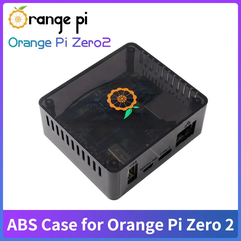 

ABS Black Case for Orange Pi Zero 2 1GB Transparent ABS Material Shell Precise Opening Easy Install for Mini PC Computer Board