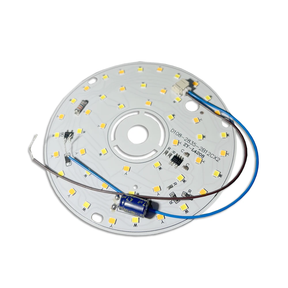 220V Driver-Free Light Board LED Ring Panel Round Light 8W 12W 18W 24W 36W 48W 3 Colors LED Round Ceiling Light Panel Light Bulb