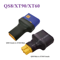 QS8 to XT60 XT90 Integrated Plug Adapter QS8 Male to Female Electric Lithium Battery Model Aircraft XT30 T-type Connector