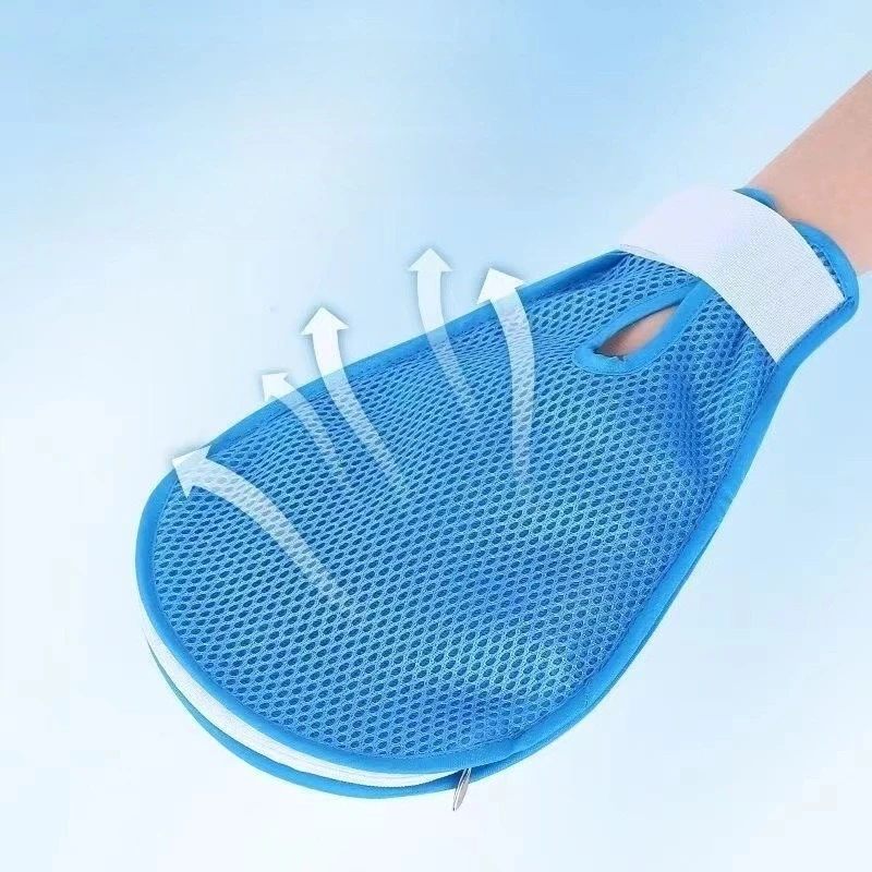 

Защитные перчатки для пожилых людей от царапин и вырывания, фиксирующие манжеты на запястье, для ухода за лежачими больными, с защитной пластиной от захвата