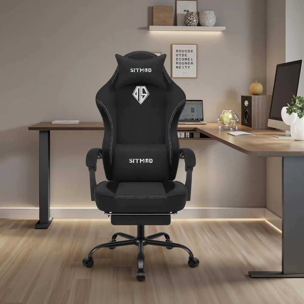 Ergonomic Gaming Chair with Footrest and Pocket Spring Cushion: Supportive and Comfortable for Big and Tall Users view 3