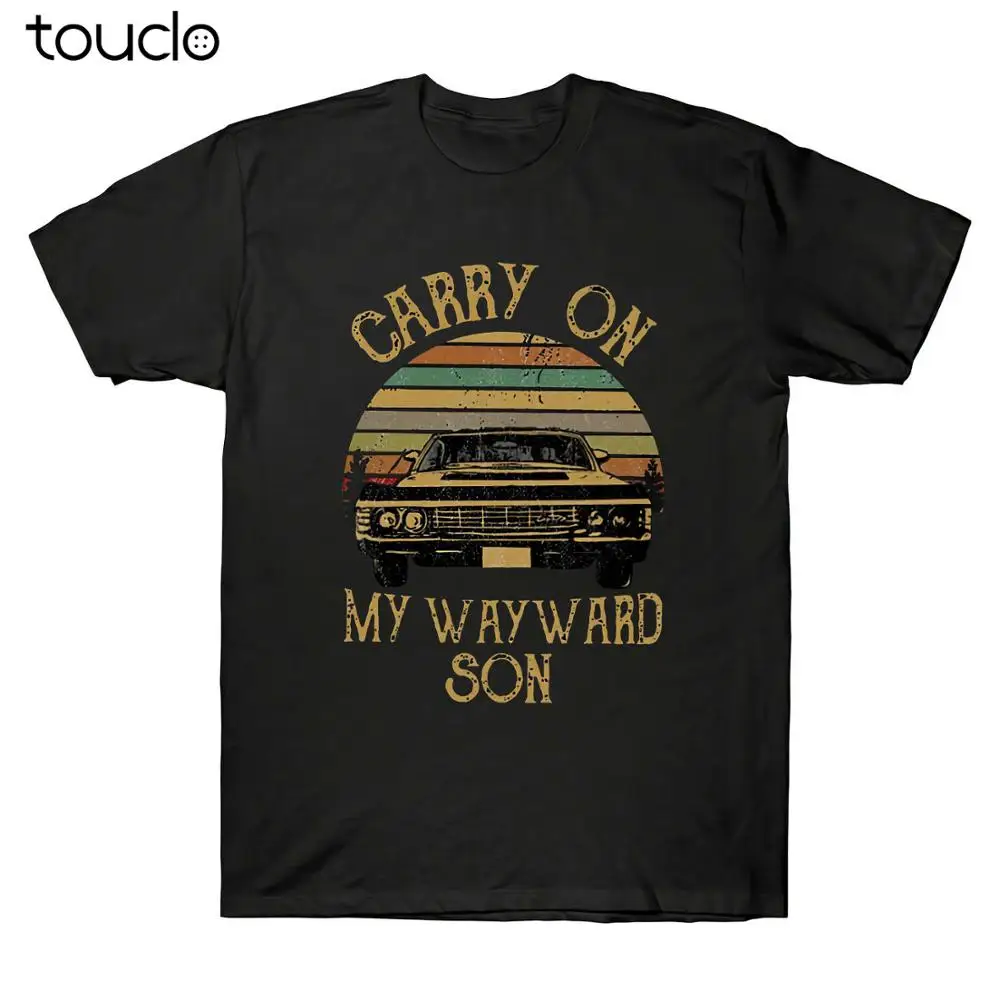 Carry On My Wayward Son Vintage Retro Men'S Short Sleeve T Shirt Cotton Tee Top unisex