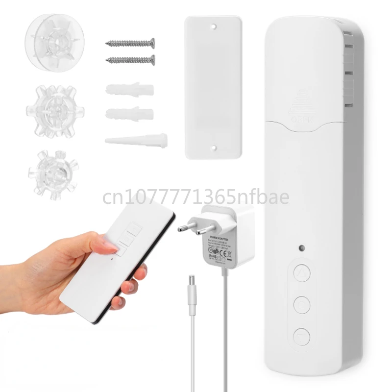 

Suitable For Alexa Google Home Electric Curtain Motor， Smart Motorized Chain Roller Blinds Pull Bead Curtain Motor Work