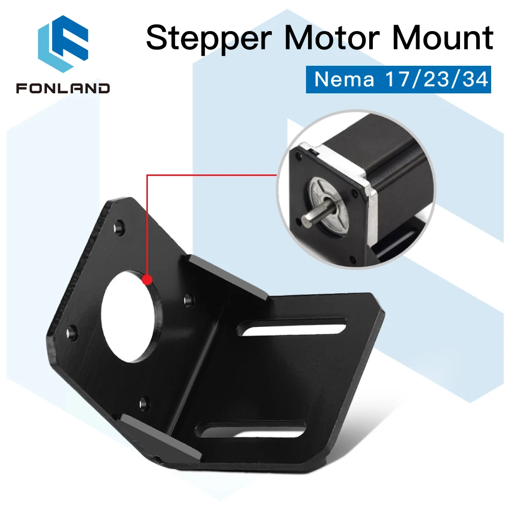 FONLAND Motor Base For NEMA17 NEMA23 NEMA34 Stepper Motor Aluminum Fixed Seat Fastener mounting Bracket Support