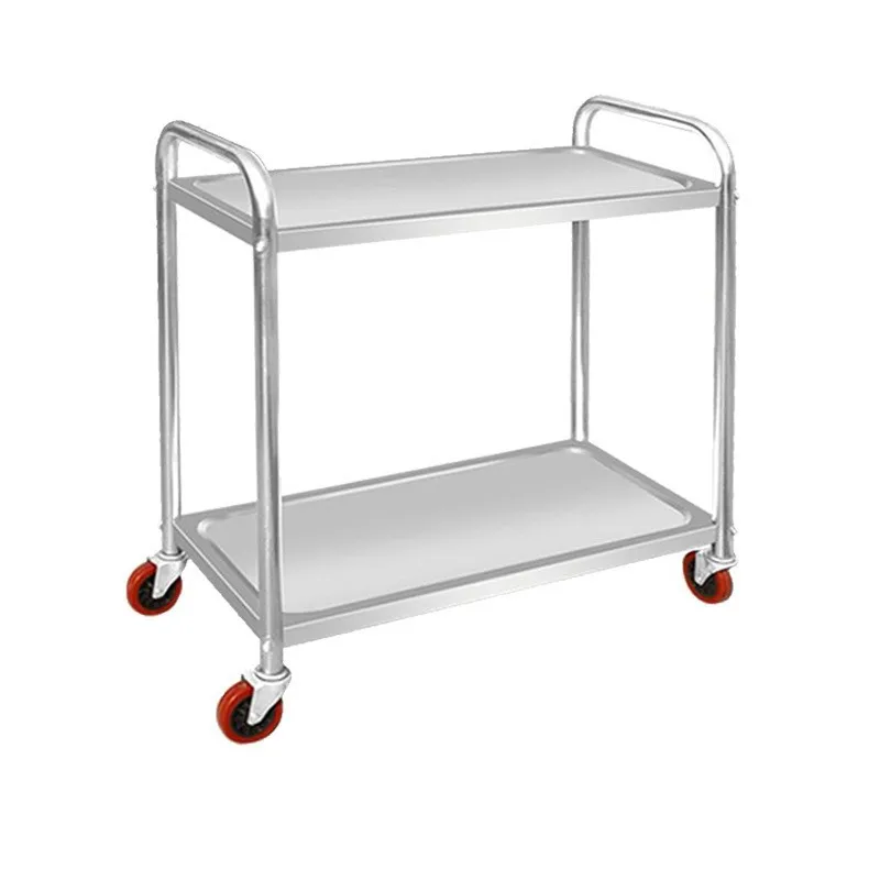 Factory Direct 2026 stainless steel food cart, commercial restaurant mobile cart, hotel bowl collection cart
