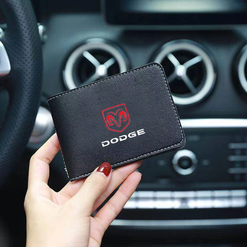 Driver License Holder Pu Leather On Cover For Documents Business Id Pass Folder Wallet for Dodge SXT DART Challenger RAM Charger