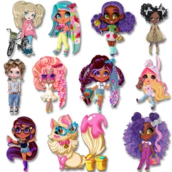 Cartoon Cute Villain Black Beauty Bundles Sale Iron On Transfer Heat Vinyl Ironing Stickers Decor Stickers on Fabric