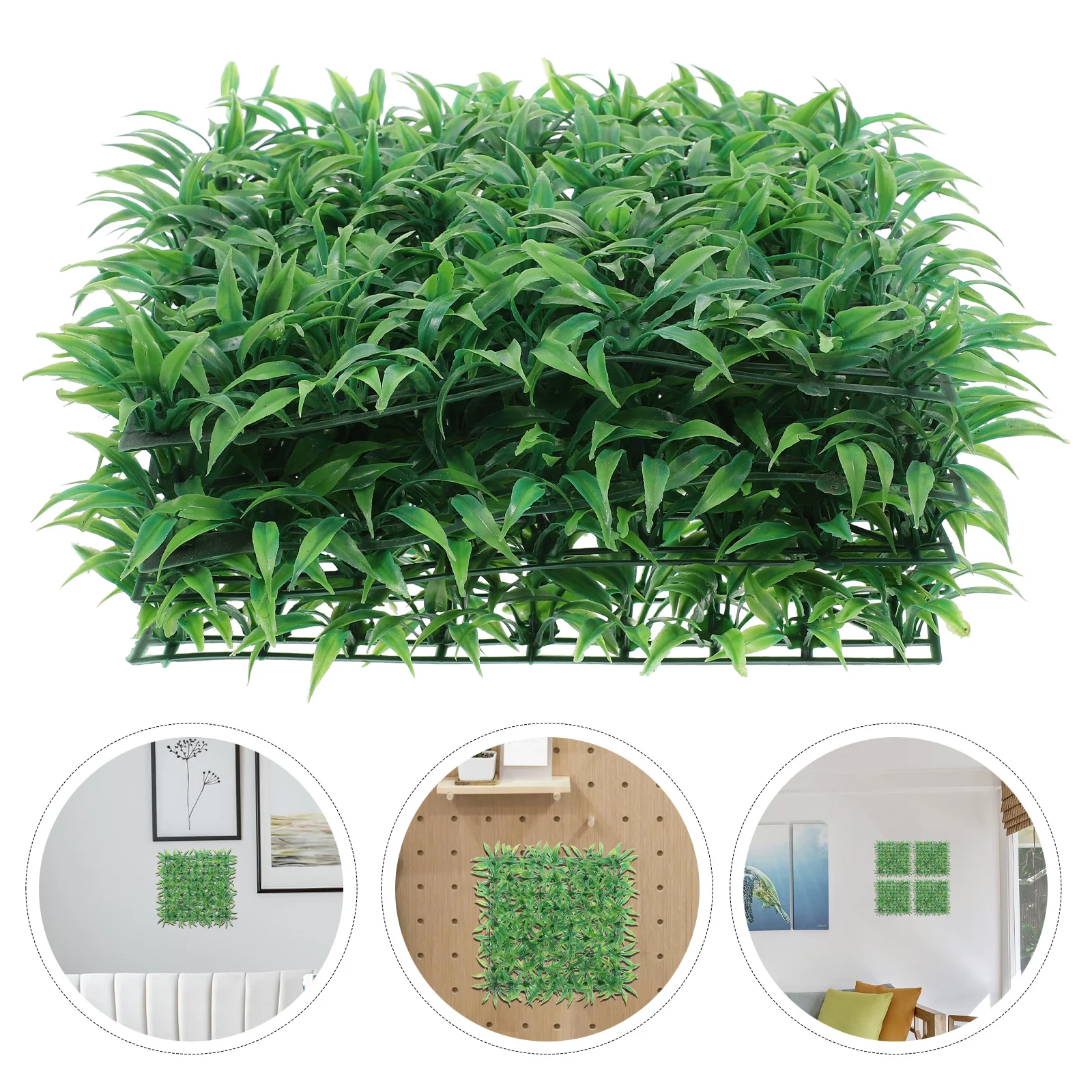 

4pcs Artificial Grass Wall Decor Realistic Fake Grass Panel For Privacy Fence Backdrop Indoor Outdoor Greenery Wall Plants Lawn