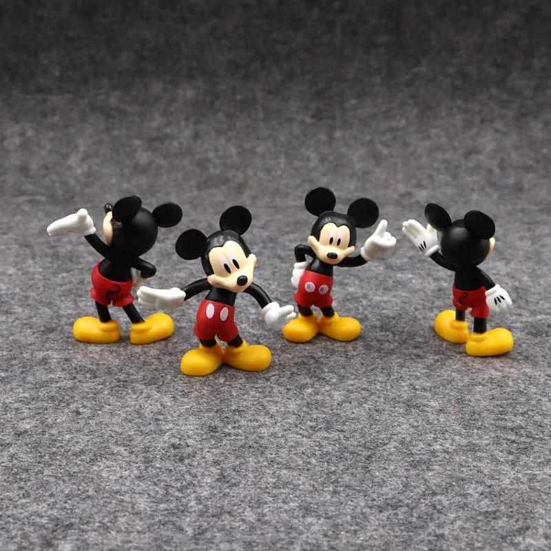 Cartoon Cute Mickey Mouse Action Figures Doll Bake Cake Scene Decor Miniature Ornament Accessories Car Interior Desktop Toys