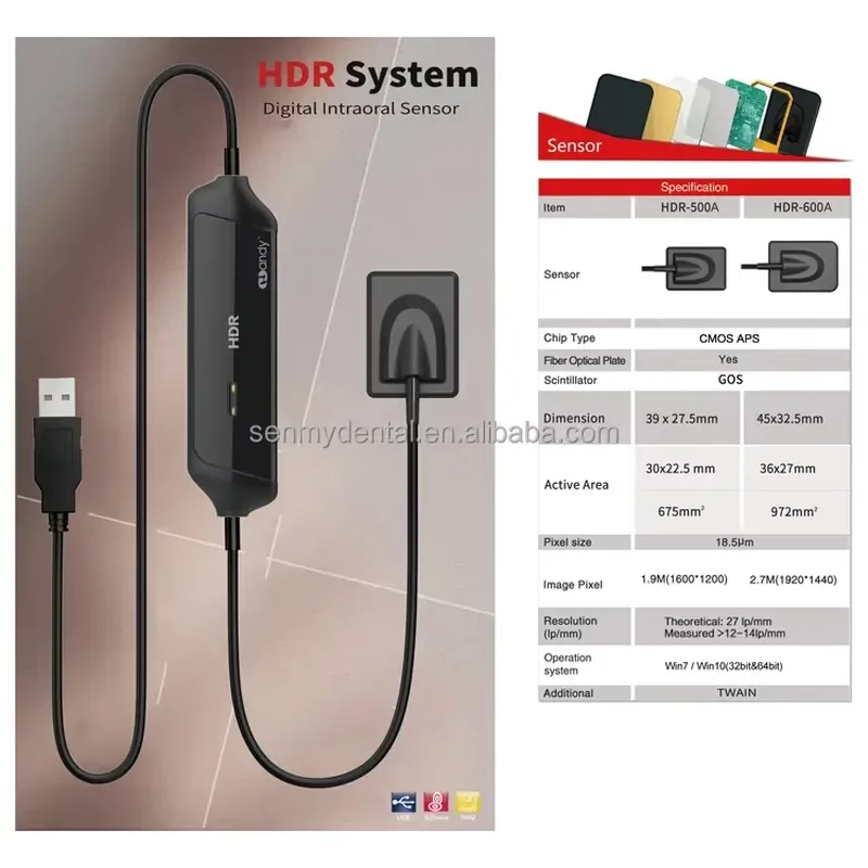 S803A+ Handy HDR600A Digital Rvg Sensor High Resolution Intraoral Imaging System Digital Rvg Xray Sensor