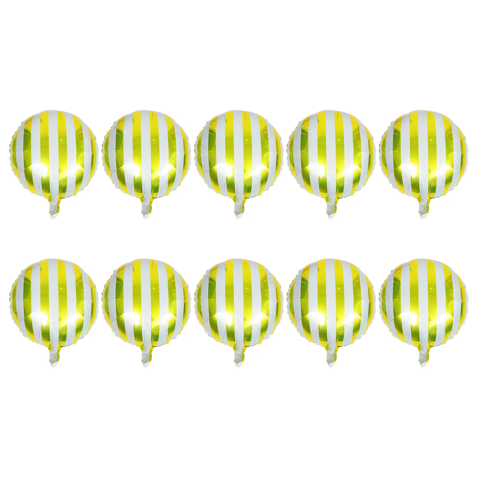 

10Pcs Candy Color Round Striped Foil Balloons Wear Resistant Birthday Party Decoration Wedding Scene Supplies Striped Balloon