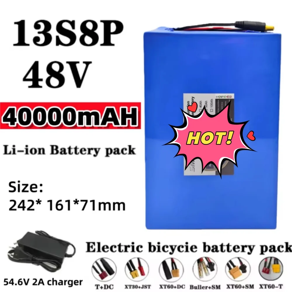 

Литий-ионный аккумулятор 40000 мАч, 48 В для моторизованного скутера Citycoco, электрические инструменты, модель самолета, инверторы солнечной энергии 13S8P, конфигурация