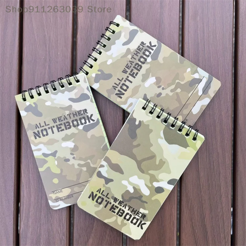 Camouflage การพิมพ์สมุดบันทึกกระดาษกันน้ํากระดาษเขียน Rain ยุทธวิธี Note Book โน้ตบุ๊คทุกสภาพอากาศกลางแจ้ง