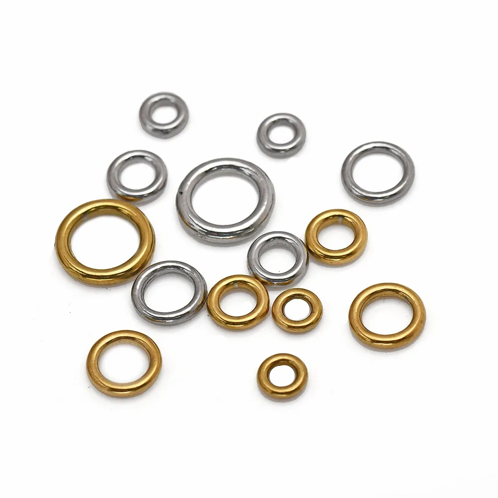 10 Stück geschlossene Verbindungsringe aus Edelstahl, O-Ringe, gelötete Spaltringe, Verbindungsschlaufen für Kettengeflecht, DIY-Schmuck, Schlüsselanhänger-Herstellung – Detail 3