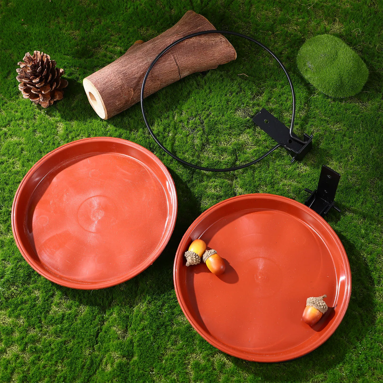 

1Set Bird Feeder Double Layer Outdoor Platform Bird Feeding and Bathing Station for Garden Balcony Deck Mount Tree