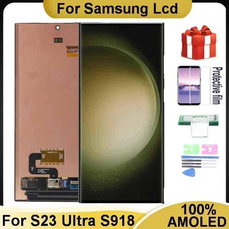 

6.8"AMOLED S23Ultra LCD Screen For Samsung Galaxy S23 Ultra Lcd S918 S918B S918U S918F 5G Display Touch Digitizer Assembly