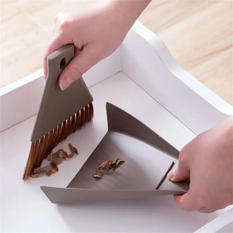 Sweeping Sundries Brush Home Office Mini Brush Cleaning Tool Keyboard Ash Removal Brush Dustpan Set Mini Cleaning Tools