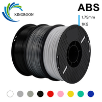 KINGROON ABS Filament 1kg 1.75mm High Strength Engineering ABS Plastics For 3D Printer , 3D Printing Material Black White Gray