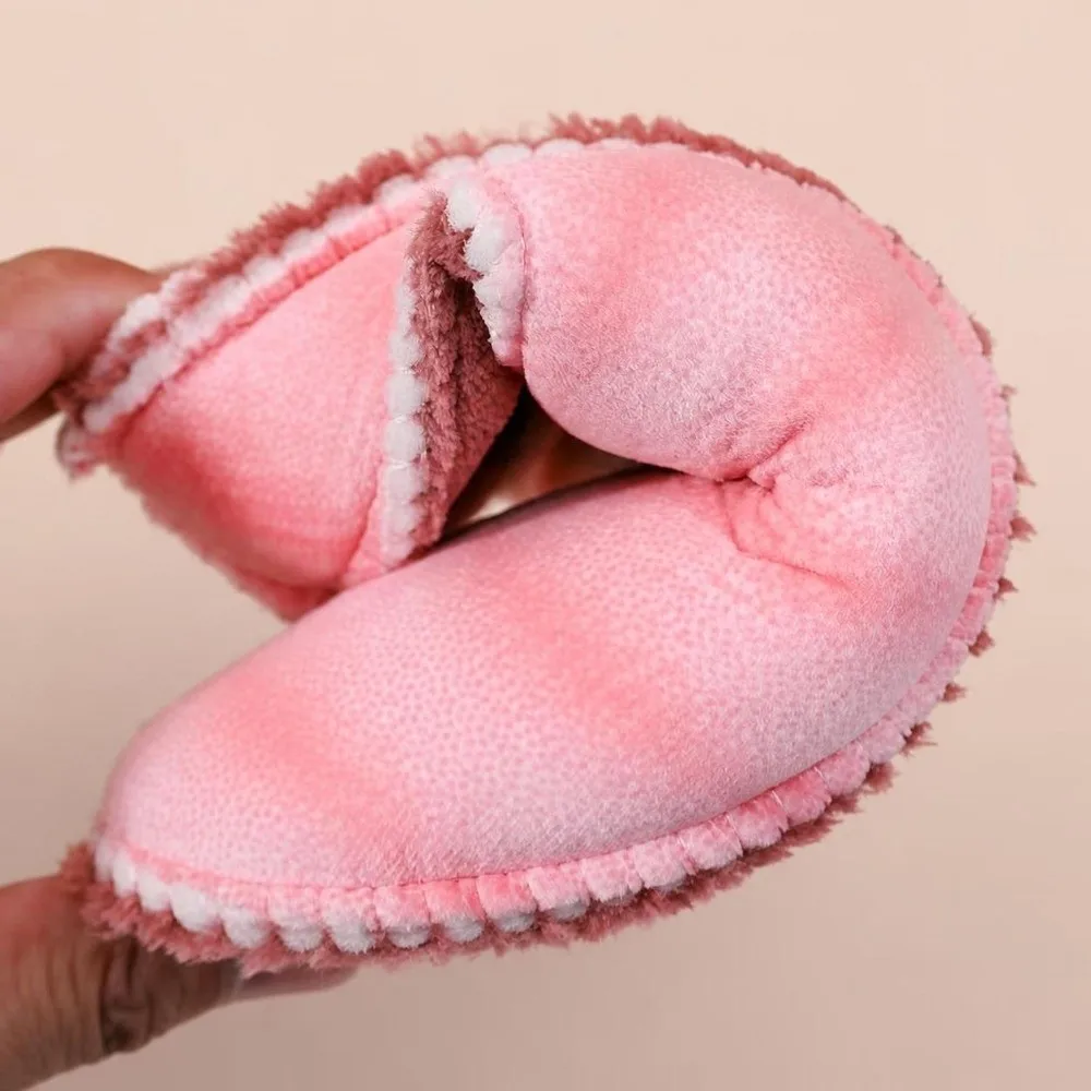 1 Pair Yarn Shoe Upper Cotton Mid-Top House Slipper Upper Pre-Sewn Sponge Lining Semi-Finished Shoe Upper House Slipper Making