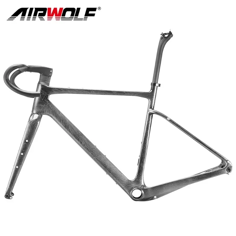 

Airwolf Super Light T1100 Multicolor Carbon Road Bike Frame Max 700*45C Tires Climbling Road Bike Frame Carbon Bicycle Frame