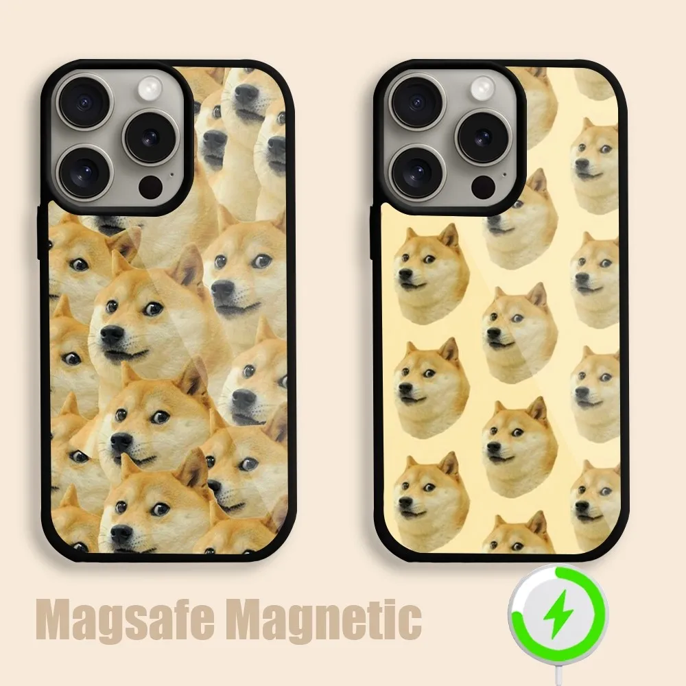 Cheems Shiba Inu Doge Meme  Phone Case For iPhone 15 14 13 12 11 Pro Max Plus Magsafe Magnetic Wireless Charging Cover