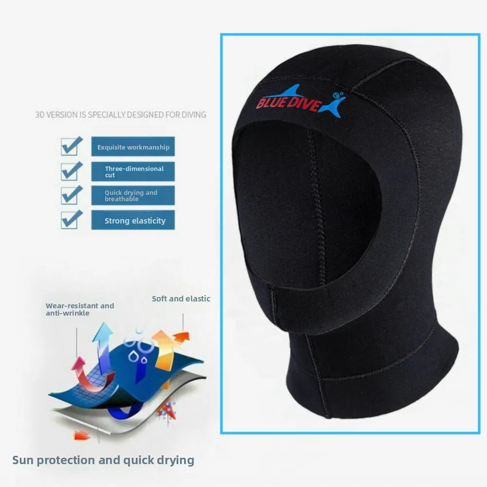 الكلوروبرين المطاط الغوص سماعات رشاقته تصميم مقنعين الغوص القبعات الشمس حماية الدافئة الغوص السباحة القبعات الغوص العميق