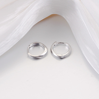 925 Sterling Silver Simple Curve Circle Earrings Exquisite Small Design Ideal Women's Gift Jewelry