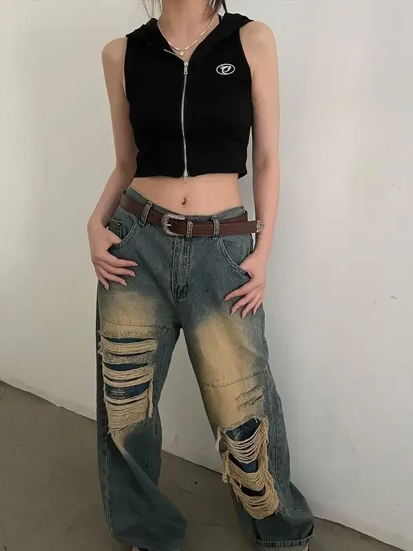 American Retro Brown Belt for Women 2024 New Fashionable Women's Belt Paired with Jeans Dress Punk Rock Western Denim Belt