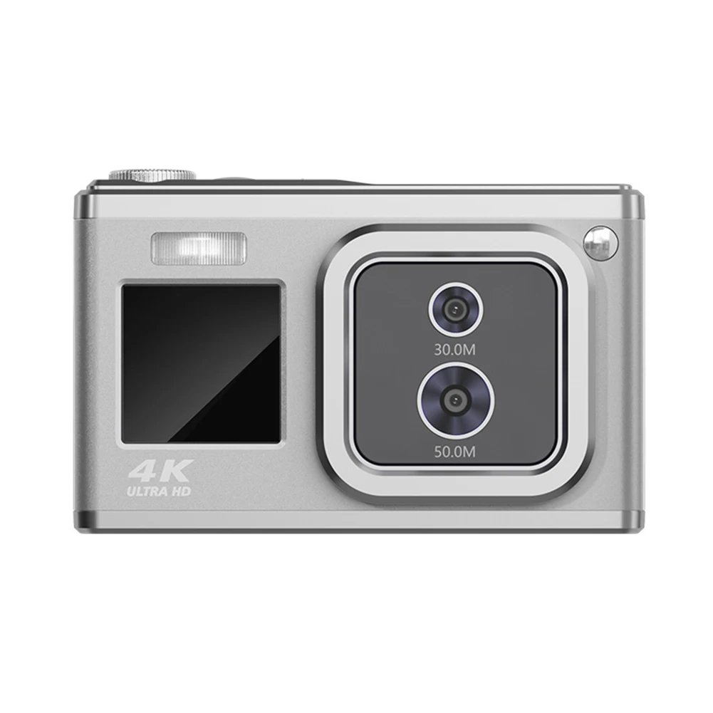 4K Digital Camera with LED Flash 16X Zoom Digital Camera 50MP Compact Camera for Teens Beginner