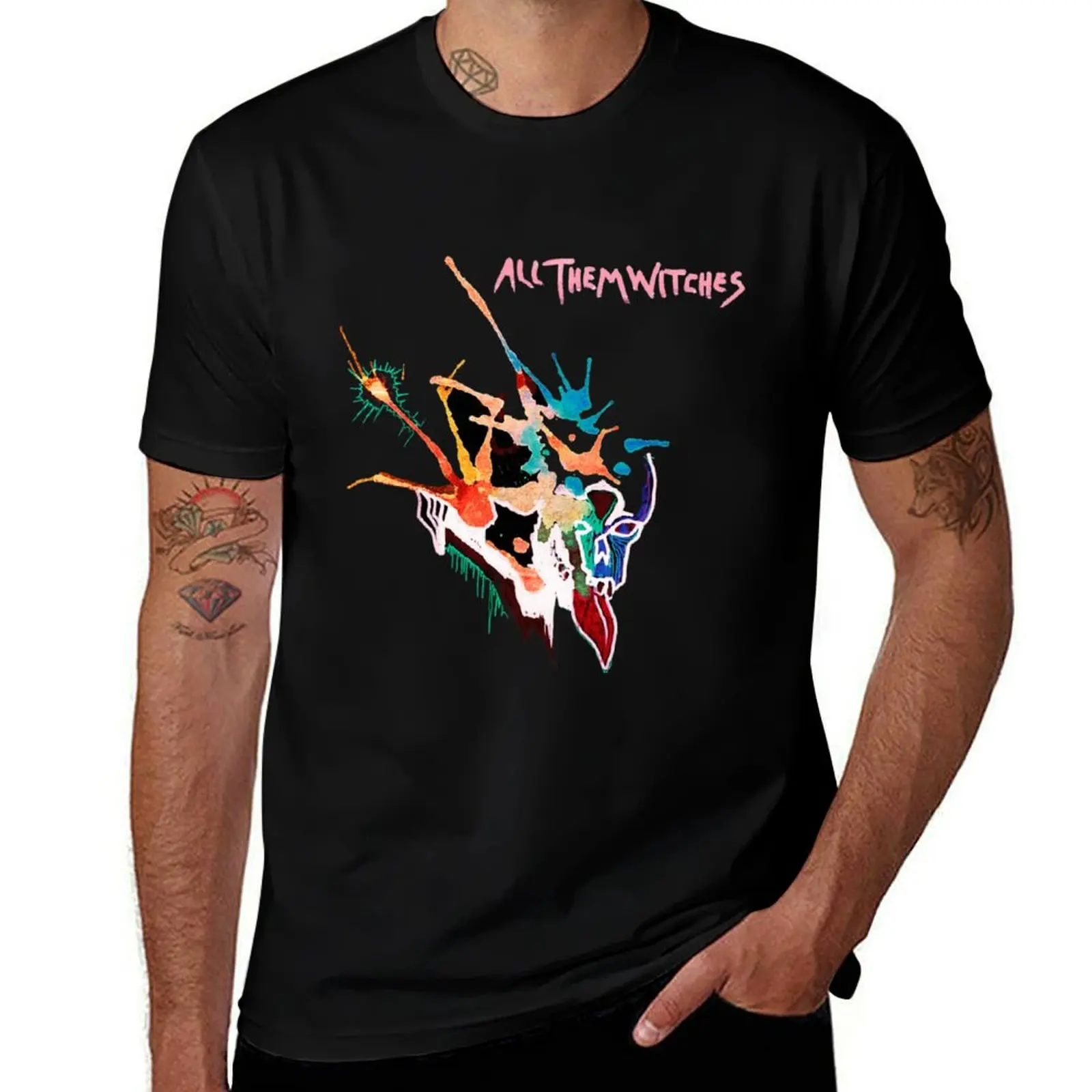 

All them witches ATW colorful skull design Classic T-Shirt man tshirt t shirt for man T-shirt